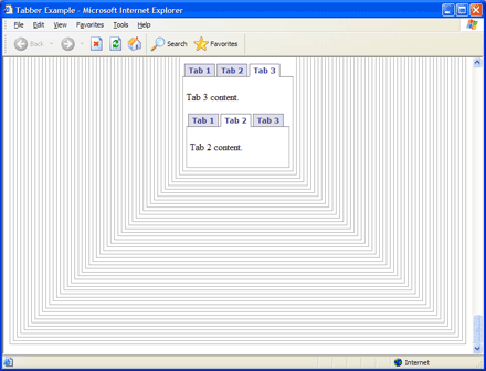 Nested tab interface
