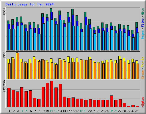 Daily usage for May 2024