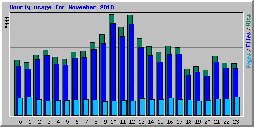 Hourly usage for November 2018