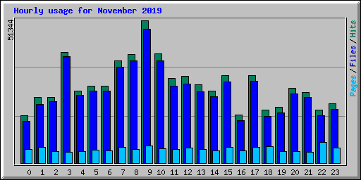 Hourly usage for November 2019