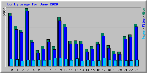 Hourly usage for June 2020