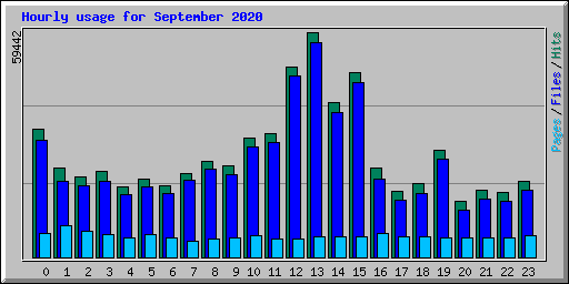 Hourly usage for September 2020