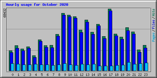 Hourly usage for October 2020