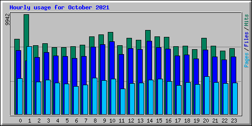 Hourly usage for October 2021