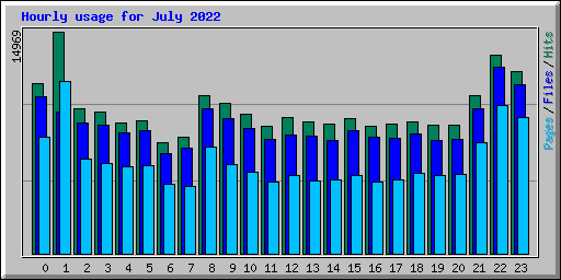 Hourly usage for July 2022