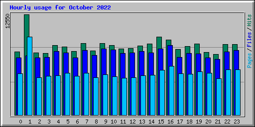 Hourly usage for October 2022