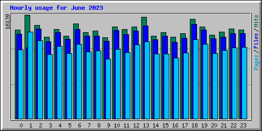 Hourly usage for June 2023