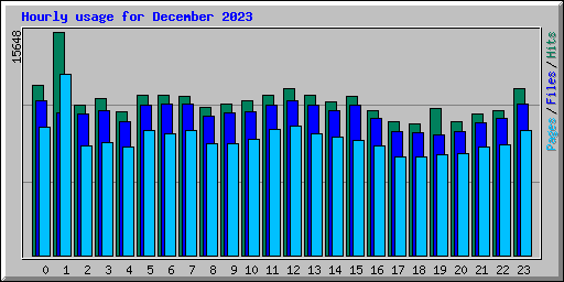 Hourly usage for December 2023