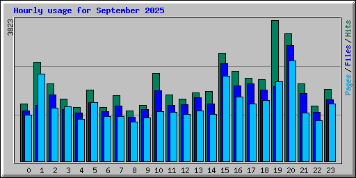 Hourly usage for September 2025